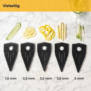 SILBERTHAL Gemüsehobel Mandoline - V-Hobel mit Einsätzen - Scharfe Klinge - Platzsparend verstauen - Akzeptabel