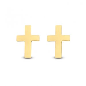 Ohrringe Ohrstecker echt Gold 585 (14 kt) Motiv Kreuz