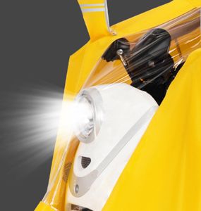 INF Regenponcho für Fahrrad, Moped, Roller – Reflektierende Kanten Dunkelblau 7XL