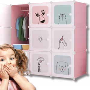 OMNA | Modularer Kinderschrank ROSA – Regal für Spielzeug und Kleidung, vielseitig für Kinderzimmer und Badezimmer OMNA | Modularer Kinderschrank ROSA – Regal für Spielzeug und Kleidung, vielseitig für Kinderzimmer und Badezimmer