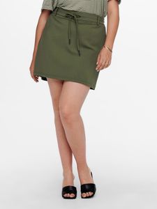 ONLY CARMAKOMA Damen Mini Stretch Rock Kurzer Übergrößen Plus Size Skirt Oberschenkellang CARGOLDTRASH, Farben:Grün, Größe:54
