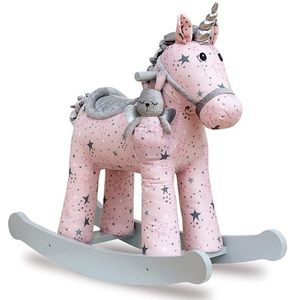 Dětský houpací kůň Dětský dřevěný jednorožec Celeste & Fae Pink Little Bird Told Me