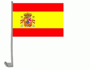Autoflagge Spanien 30 x 40 cm Autofahne Fahne Flagge Fenster Fensterflagge Fensterfahne Fanflagge Fanfahne Scheibenfahne Scheibenflagge WM EM