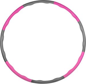 Hula-Hoop-Reifen Fitness  Reifen mit Schaumstoff Einstellbares Gewicht Pink+Grau