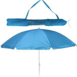 Balkonschirm - Strandschirm - Sonnenschirm - LSF 30+ - 156cm - blau
