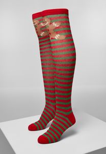 Urban Classics dámske vianočné ponožky TB3903 Red/Green 39-42