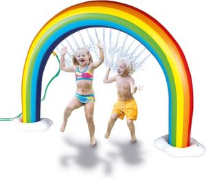 Happy People Regenbogen-Sprinkler Aufblasbar 216x46x153 cm