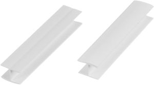 HOLZBRINK Verbinder Sockelblende Sockelleiste für Einbauküche 150mm Höhe Weiß Hochglanz - HBK15