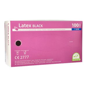 Medi Inn Handschuhe Latex Größe M schwarz 100 Stück 1er Pack