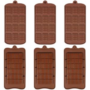 6 Stücke Silikon Schokolade Formen Süßigkeiten Protein Form Fein Schokoladentafel Form Silikon Lebkuchenform Zubehör für Schokolade Gelee