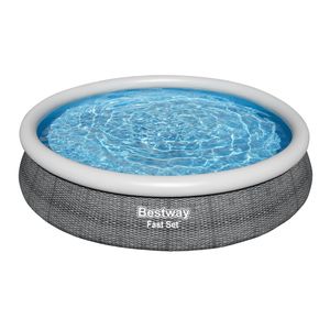 Basen naziemny Bestway® Fast Set™ bez pompy Ø 366 x 76 cm, rattanowy (łupkowo-szary), okrągły