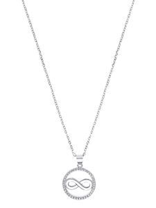 s.Oliver Damen 925 Sterling Silber Halskette mit Anhänger mit Zirkonia in silberfarben - Infinity - 2032567