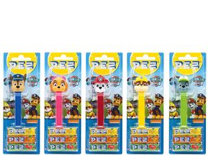PEZ Paw Patrol Spender mit 2 Päckchen fruchtigen Bonbons 17g Display