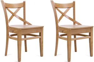 Stoličky Konsimo 2 ks "TEMOS", hnedá, drevo, škandinávske, 45,5x81,5x43 cm