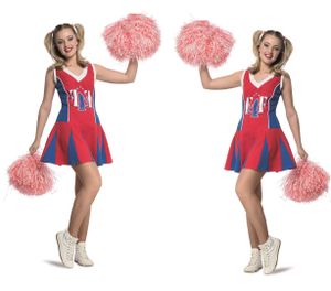 Wilbers Damen Cheerleader rot-blau Gr. 34 - 44 Kleid Uniform Cheerleaderkostüm Gr. 36 - S