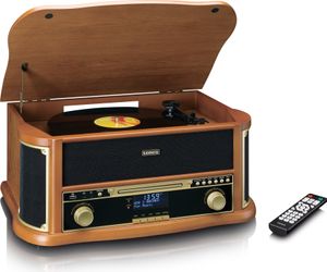 Lenco TCD-2571WD, Drewno, 1 płyt(y), 1 dysków, 10 W, DAB, FM, LCD