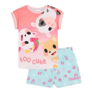 Adopt Me - Schlafanzug mit Shorts für Kinder NS7473 (134) (Pink/Blau)