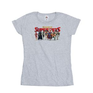 DC Comics - "DC Comics DC League Of Super-Pets Group Logo" T-Shirt für Damen BI18581 (L) (Grau)