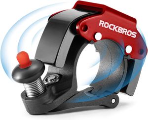 ROCKBROS Fahrradklingel Mini Lenkerklingel Fahrradglocke 100dB Schwarz rot