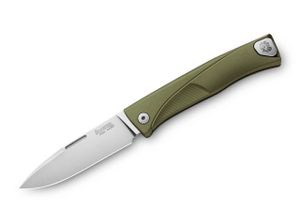 Böker Solingen  LionSteel Thrill Green Taschenmesser mit M390 Stahl und  versenkbaren Clip Dunkelgrün