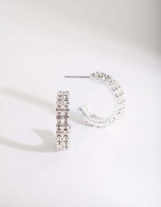 Lovisa - Silberne Mini-Diamant-Reifen-Ohrringe