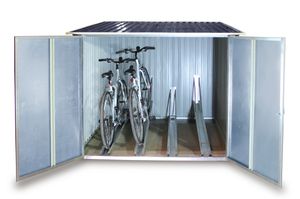 Duramax Fahrradbox aus Stahlblech für 4 Räder