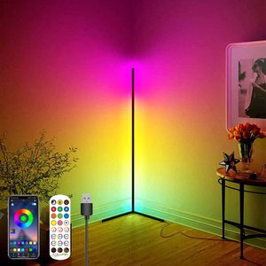 LED Stehlampe Bluetooth RGB Corner Stehleuchte Music Sync Atmosphärische Beleuchtung