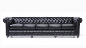 Chesterfield Sofa Original Leder | 5-Sitzer | Weiß |