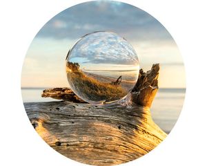 Glasbild rund Drop On Wood Ø 50 cm GLR059 Glasbild rund Drop On Wood Ø 50 cm GLR059