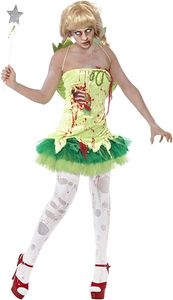Zombie Fee Halloween Damenkostüm grün