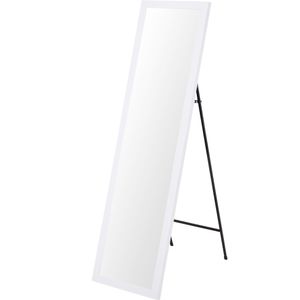 Rechteckiger Standspiegel in Metallrahmen 126 cm, weiß - Home Styling Collection