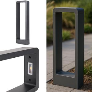 MasterLED Wegeleuchte LED Rio – 50 cm Sockellampe, 7W, 4000K Neutralweiß, IP54, moderne Außenleuchte für Garten, Terrasse & Weg