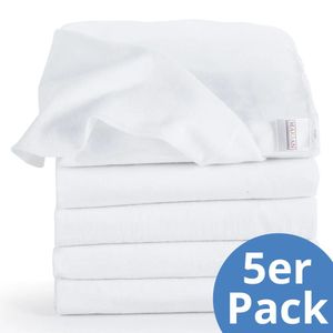 Makian Moltontuch 5er Pack 80 x 80 - Weiß