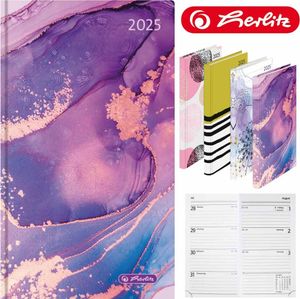 Herlitz Buchkalender Slimtimer Emotion 2025, Jahr / Motiv:2025 / Marmor