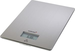 Korona Küchenwaage Kelly, 5kg Tragkraft, 1g Einteilung, gebürsteter Edelstahl, Tara-Zuwiegefunktion, Aufhängevorrichtung, silber; 76135