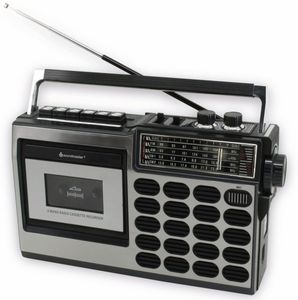 Soundmaster RR18SW Retro Radio Kassetten Rekorder schwarz USB/SD Wiedergabe