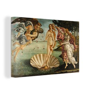 OneMillionCanvasses® Malba na plátně Nástěnná malba na plátně - Zrození Venuše - obraz Sandra Botticelliho - 120x80cm