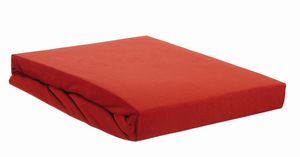 BH Elasthan TD Spannbettlaken für Topper Korallenrot, Größe:180/200 x 200/220 cm