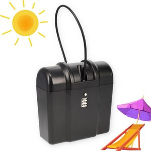 Strandsafe Handy Badesafe Reisesafe Safe Tresor mit flexiblem Stahlseil Zahlenschloss Mini Urlaub Wertsachen Box
