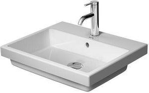 Duravit Einbauwaschtisch VERO AIR mit Überlauf, Hahnlochbank, 550 x 455 mm ohne Hahnloch weiß