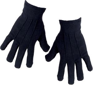 Handschuhe mit Biesen schwarz Karneval Fasching Kostüm Zubehör XL
