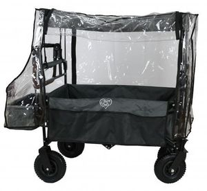 Elternstolz Regenschutz für Bollerwagen mit Dach passend für Pinolino Fuxtec Kesser Sekey