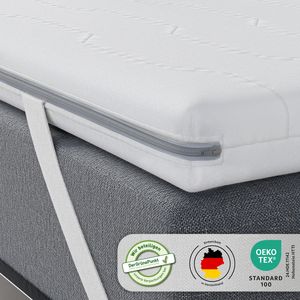 6cm Ergonomische 7-Zonen Kaltschaum Matratzenauflage Matratzentopper Matratzenschoner Topper - H2&H3 - 120 x 200 cm - OnlyDreams