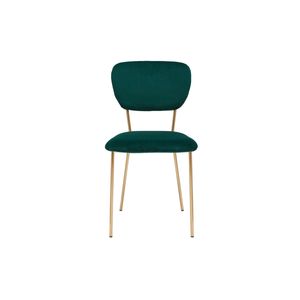 Miliboo - Design-Stühle aus dunkelgrünem Samt und vergoldetem Metall (2er-Set) LEPIDUS