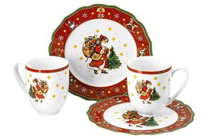 Hutschenreuther Set 4-tlg. Happy Wintertime H. Wintertime Red 02488-727471-29213