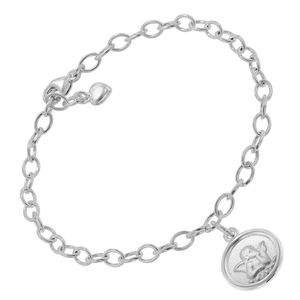 trendor 51201 Armband mit Engel-Anhänger 925 Silber 17 cm