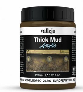 Vallejo Diorama Effects European Thick Mud 26807 200ml Medium Paste