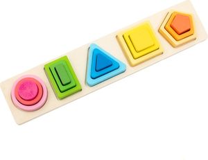 Drevená vkladačka farby a tvary Montessori Baby Mix