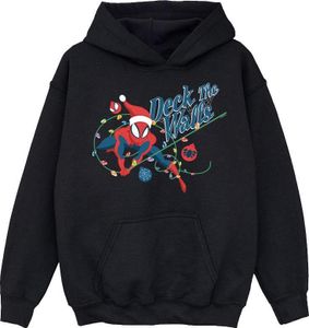 Marvel Universe - "Deck The Walls" Kapuzenpullover für Jungen BI10906 (104) (Schwarz)