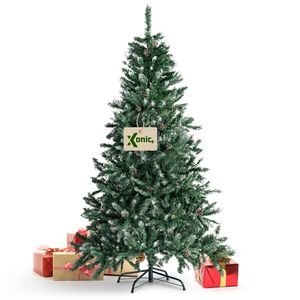 Künstlicher Weihnachtsbaum "Claus" mit Metallständer verschiedene Größen und Farben (120cm, mit Kieferzapfen)